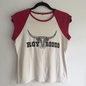 Vintage Red and White Graphic Tee